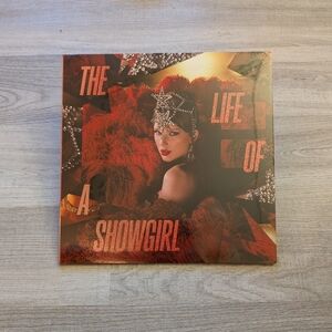 taylor swift the life of a showgirl red lipstick & lace transparent vinyl